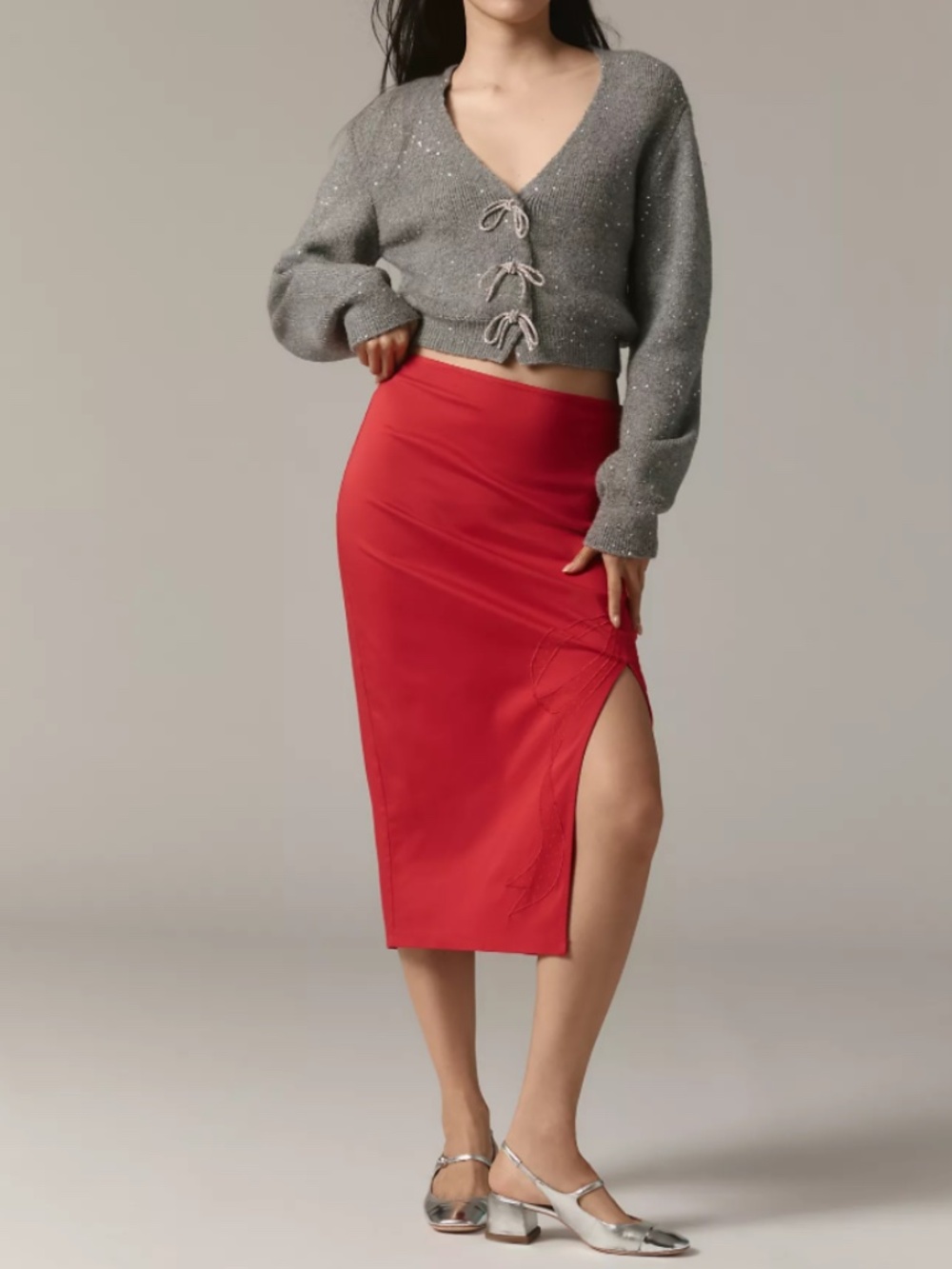 Bombshell bow Maeve Midi pencil skirt Small NWT Anthropologie